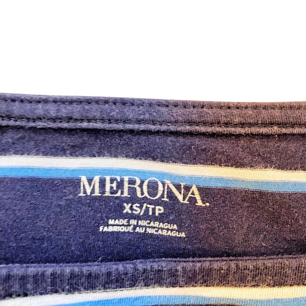 MERONA Striped 3/4 sleeve top XX - Picture 3 of 3